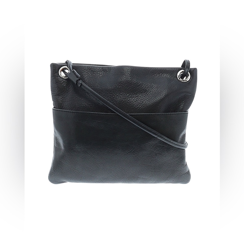 Margot New York Elegant Black soft Leather Crossbody Bag